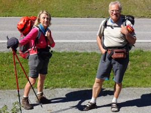 Two sporty Italians walking !! from Oslo to Trondheim (The pilgrim´s path). Zwei sportliche Italiener laufen !! von Oslo nach Trondheim (Pilgerweg).