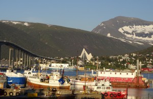 Tromsøbridge and arctic cathedral - Tromsøbrücke und Eismeerkathedrale 